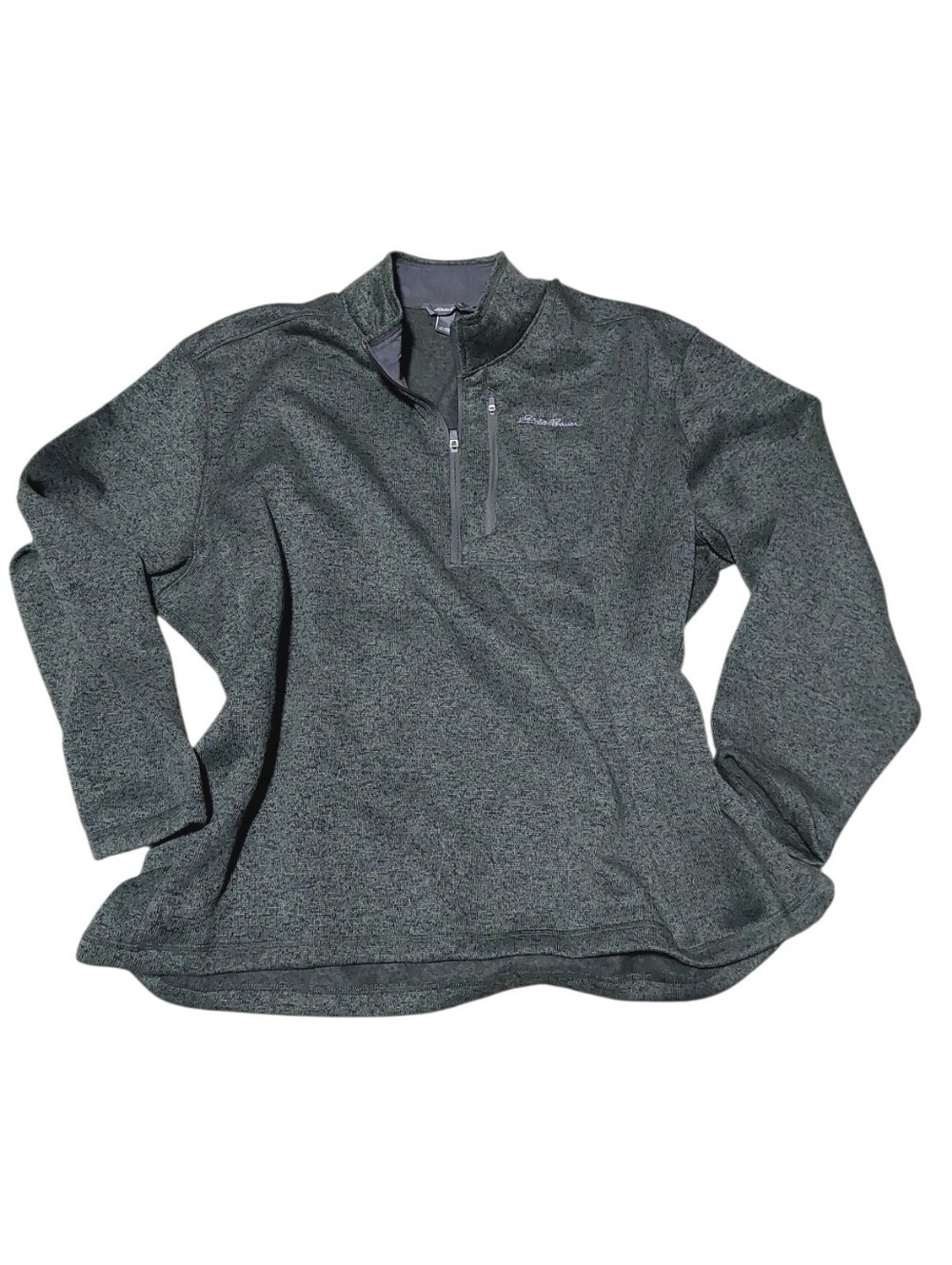 Eddie Bauer Dark Heather Gray Quarter-Zip Pullover